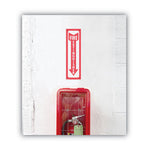 Glow-In-The-Dark Safety Sign, Fire Extinguisher, 4 x 13, Red