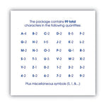 Letters, Numbers and Symbols, Self Adhesive, Black, 2"h, 84 Characters