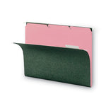 Interior File Folders, 1/3-Cut Tabs: Assorted, Letter Size, 0.75" Expansion, Pink, 100/Box