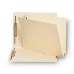End Tab Fastener Folders with Reinforced Straight Tabs, 11-pt Manila, 2 Fasteners, Letter Size, Manila Exterior, 250/Box