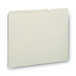 Recycled Blank Top Tab File Guides, 1/3-Cut Top Tab, Blank, 8.5 x 11, Green, 100/Box