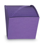 Heavy-Duty Indexed Expanding Open Top Color Files, 21 Sections, 1/21-Cut Tabs, Letter Size, Purple