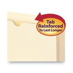 100% Recycled Top Tab File Jackets, Straight Tab, Legal Size, Manila, 50/Box