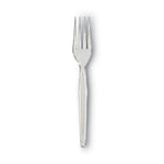 Plastic Cutlery, Forks, Heavyweight, Clear, 1,000/Carton