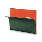 Interior File Folders, 1/3-Cut Tabs: Assorted, Letter Size, 0.75" Expansion, Orange, 100/Box