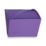 Heavy-Duty Indexed Expanding Open Top Color Files, 21 Sections, 1/21-Cut Tabs, Letter Size, Purple