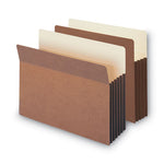 Redrope Drop-Front File Pockets with Fully Lined Gussets, 3.5" Expansion, Letter Size, Redrope, 10/Box