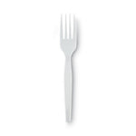 Plastic Cutlery, Heavy Mediumweight Forks, White, 1,000/Carton