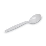 Plastic Cutlery, Heavyweight Soup Spoons, White, 1,000/Carton