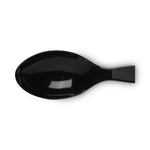 Plastic Cutlery, Heavy Mediumweight Teaspoons, Black, 100/Box