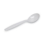 Plastic Cutlery, Heavyweight Soup Spoons, White, 100/Box