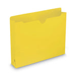 Colored File Jackets with Reinforced Double-Ply Tab, Straight Tab, Letter Size, Yellow, 50/Box