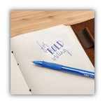 GLIDE Bold Ballpoint Pen, Retractable, Bold 1.6 mm, Blue Ink, Translucent Blue Barrel, Dozen