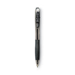 BU3 Ballpoint Pen, Retractable, Bold 1 mm, Black Ink, Smoke/Black Barrel, Dozen