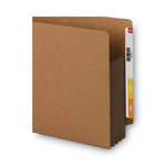 Redrope Drop-Front End Tab File Pockets, Fully Lined 6.5" High Gussets, 3.5" Expansion, Legal Size, Redrope/Brown, 10/Box