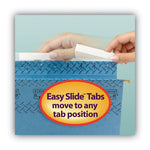 Easy Slide Hanging Folder Tab, 1/3-Cut, White/Clear, 3.5" Wide, 18/Pack