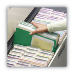 Colored File Pockets, 3.5" Expansion, Letter Size, Green