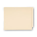 100% Recycled Manila End Tab Folders, Straight Tabs, Letter Size, 0.75" Expansion, Manila, 100/Box