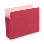 Colored File Pockets, 5.25" Expansion, Letter Size, Red