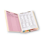 Reinforced End Tab Fastener Folders, Antimicrobial Protection, 0.75" Expansion, 2 Fasteners, Letter Size, Manila, 50/Box