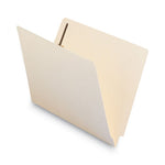 Reinforced End Tab Fastener Folders, Antimicrobial Protection, 0.75" Expansion, 2 Fasteners, Letter Size, Manila, 50/Box