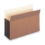 Redrope Drop-Front File Pockets with Fully Lined Gussets, 5.25" Expansion, Legal Size, Redrope, 10/Box