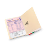 Heavyweight Manila End Tab Folders, 9.5" High Front, Straight 1-Ply Tabs, Letter Size, 0.75" Expansion, Manila, 100/Box