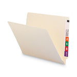 100% Recycled Manila End Tab Folders, Straight Tabs, Letter Size, 0.75" Expansion, Manila, 100/Box