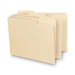 Interior File Folders, 1/3-Cut Tabs: Assorted, Letter Size, 0.75" Expansion, Manila, 100/Box