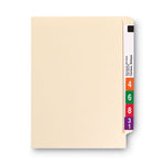 100% Recycled Manila End Tab Folders, Straight Tabs, Letter Size, 0.75" Expansion, Manila, 100/Box