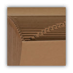 Indexed Expanding Kraft Files, 21 Sections, Elastic Cord Closure, 1/21-Cut Tabs, Letter Size, Kraft