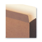 Redrope Drop-Front File Pockets with Fully Lined Gussets, 5.25" Expansion, Legal Size, Redrope, 10/Box