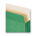 Colored File Pockets, 3.5" Expansion, Letter Size, Green