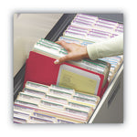 Colored File Pockets, 5.25" Expansion, Letter Size, Red