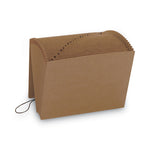 Indexed Expanding Kraft Files, 21 Sections, Elastic Cord Closure, 1/21-Cut Tabs, Letter Size, Kraft