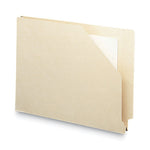 End Tab Jackets with Reinforced Tabs, Straight Tab, Letter Size, 14-pt Manila, 50/Box