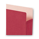 Colored File Pockets, 5.25" Expansion, Letter Size, Red