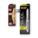 GLIDE Bold Ballpoint Pen, Retractable, Bold 1.6 mm, Blue Ink, Translucent Blue Barrel, Dozen