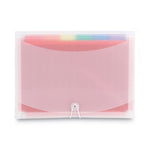 ColorVue Expanding File, 13 Sections, Cord/Hook Closure, 1/6-Cut Tabs, Letter Size, Randomly Assorted Colors