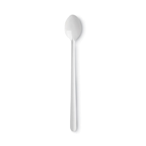 Individually Wrapped Mediumweight Polystyrene Cutlery, Soda Spoon, White, 1,000/Carton