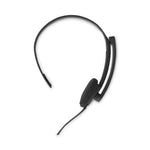 Mono Headset with Microphone and In-Line Remote, Black