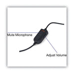 Mono Headset with Microphone and In-Line Remote, Black