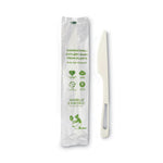 TPLA Compostable Cutlery, Knife, 6.7", White, 750/Carton