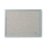 Designer Fabric Bulletin Board, 24 x 18, Gray Surface, Gray MDF Wood Frame