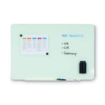 Magnetic Glass Dry Erase Board, 48 x 36, Opaque White Surface