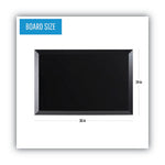 Kamashi Wet-Erase Board, 36 x 24, Black Surface, Black Wood Frame