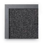 Designer Combo Fabric Bulletin/Dry Erase Board, 24 x 18, Charcoal/Gray Surface, Black MDF Wood Frame