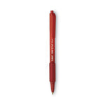 Soft Feel Ballpoint Pen, Retractable, Medium 1 mm, Red Ink, Red Barrel, Dozen