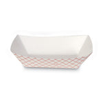 Kant Leek Polycoated Paper Food Tray, 1 lb Capacity, 6.25 x 4.7 x 1.6, Red Plaid, 1,000/Carton