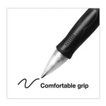 Velocity Easy Glide Ballpoint Pen, Retractable, Medium 1 mm, Black Ink, Translucent Black Barrel, Dozen